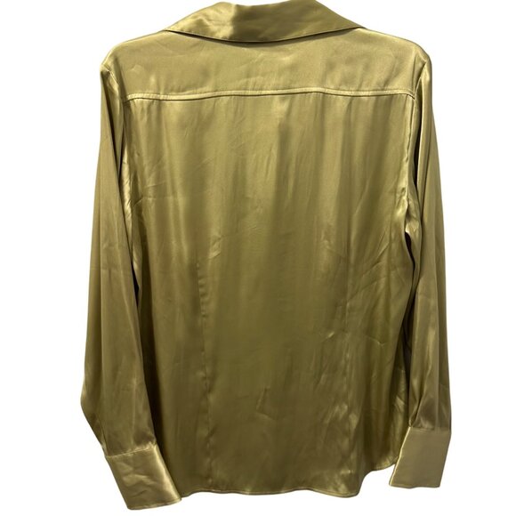 Chicos Silky Splendor Sara Beth Long Sleeve Shirt Haven Size M Blouse. NWT - Picture 11 of 12